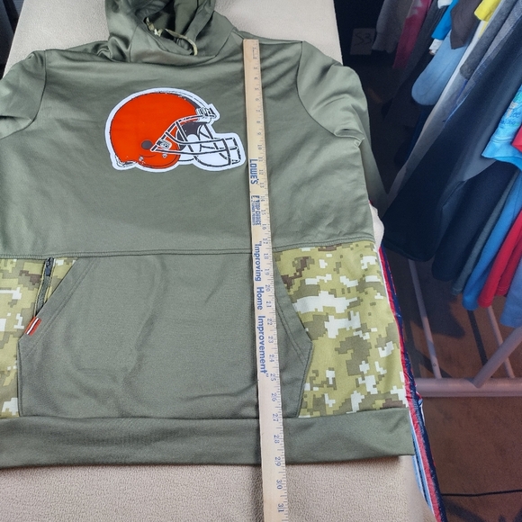 Nike Cleveland Browns NFL On Field Camo Men's Size XL Hoodie Therma Fit Football - Picture 11 of 13